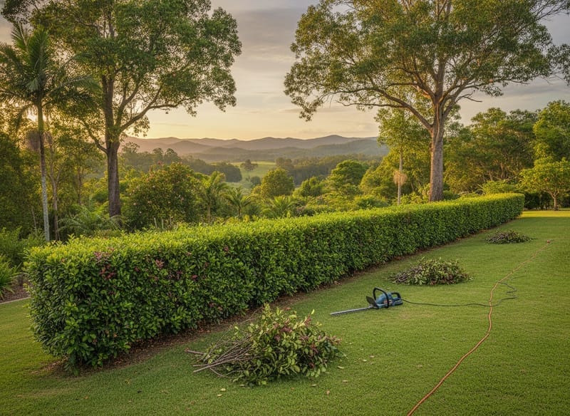Hedge Trimming performed by Port Macquarie Arborist in the Port Macquarie