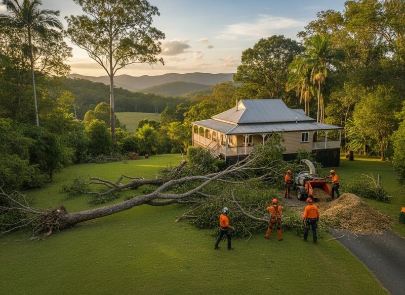 Storm Damage Tree Removal performed by Port Macquarie Arborist in the Port Macquarie